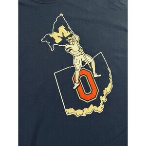 Barstool Sports Michigan Wolverines Football  Flag Ohio State NCAA T-Shirt 2XL